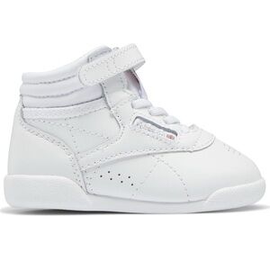 Reebok Baby Classic Freestyle High Top White Sneakers Size 4